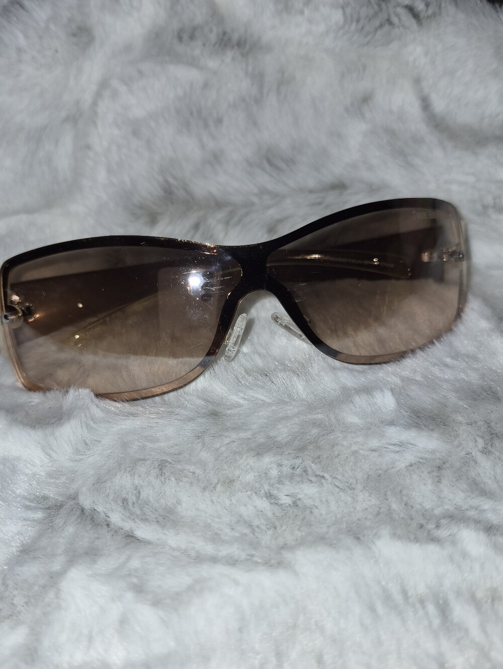 True Religion Women's Rectangular Sunglasses - Brown Gradient